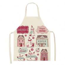 1 chiếc tạp dề vải lanh họa tiết Halloween Giáng sinh "Giáng sinh vui vẻ" cho tiệm làm tóc tại nhà dành cho bé gái tuổi teen, dùng để nấu ăn tại nhà, mặc trong bếp và dành cho những người đam mê nấu ăn - Nhiều màu - Xem 6