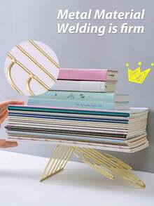 2pcs Nordic Style Iron Cactus Shaped Bookends,  Creative Cute Book Organizers For Student Office Desktop, Desktop Storage And Decoration - Multicolor - View 3