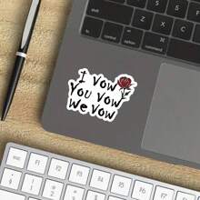 3pcs I Vow You Vow We Vow Sticker, Kindle Stickers, Book Club Vinyl Sticker, The Ritual Dark Romance Book,Self-Adhesive, Single Use, Fade-Resistant, Perfect For Laptops, Water Bottles, Cars Back To School - Black - View 3