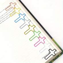 15/30/50Pcs High-Quality Cross Shaped Paper Clips With Metal Coating - Office Supplies, Paper Clips, File Holders, Bookmark Holders, Multi-Color - Multicolor - View 7
