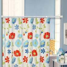 Net Curtain Rods Extendable No Drill Spring Curtain Rods Extendable 50-90cm Adjustable Telescopic Voile Tension Pole Curtain Rod For Kitchen Cupboard Bathroom Window - 55-90厘米 - 查看 1