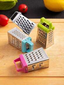 1个不锈钢迷你奶酪刨丝器，颜色随机，创意盒形刨丝器，适用于刨奶酪、生姜、蔬菜，四面不锈钢蔬菜刨丝器，多功能蔬菜刨丝器，厨房工具 - 彩色 - 查看 8