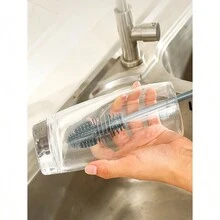 1 件 600 毫升/20.29 盎司塑料水瓶，夏季吸管杯，运动、健身、户外旅行、返校用品便携式水瓶水瓶刷 - 綠色 - 查看 8