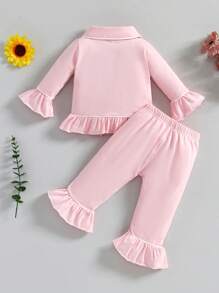 Kleinkind-Schlafanzug-Set mit Knopfleiste für Kleine Mädchen, 9 Monate – 6 Jahre