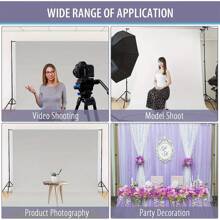 Adjustable Backdrop Stand Kit - 2 * 3m (6.5 * 9.8ft) Photo Background Support System With Carrying Bag And 4 Clamps - Ideal For Photography And Video Studio - 6.5 * 9.8ft - View 6