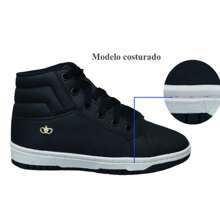 Women's High-Top Booties, Gym, Casual, Sporty And For Work, Light And Comfortable - Đen và trắng - Xem 4