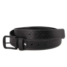 Cinto Em Couro 40mm Largura Masculino Estampado Gravado Fivela PretoCasualVintageFestaLooks para o TrabalhoNegóciosCouro genuínoBordado - Preto - Visão 5