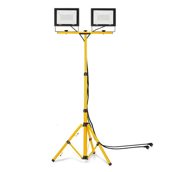  Froadp LED Construction Spotlight LED Floodlight Floodlight With Tripod And 3M Cable, LED Floodlight IP66 Work Light For Construction Site Garage