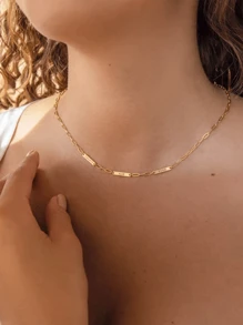 极简主义定制名字项链，女士多条吊坠项链，搭配回形针链，个性化珠宝，可定制刻字，多名字吊坠项链，生日礼物，情人节礼物，家庭礼物，金色，时尚，多彩，复古，潮人，简约，Y2K，2000年代时尚，定制，个性化，独特，送给他的理想礼物，送给她的理想礼物，送给男友，女友，爸爸，妈妈，家人，朋友，周年纪念日，生日，毕业典礼，舞会，派对，女士珠宝，定制时尚刻字项链，复古服饰 - 金色 - 查看 4