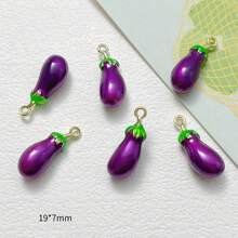 5/Pcs Random Mixed Color Alloy 3D Fruit Pendant DIY For Earrings, Bracelets, Keychains, Bag Charms, Pendant Accessories - Multicolor - View 53