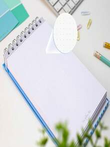 Libreta de Notas, Pasta Dura, Hojas de Punto, Azul - Azul - Ver 3