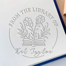Custom Logo Embosser Stamp - Heavy Steel Embosser Stamp Design Your Own Logo Or Emblem Perfect For Weddings Libraries Book Embosser Multi-Functional, Seal, No-Iron, Reusable Ideal Gifts For Him Her, Boyfriend, Girlfriend, Family, Friends, Children For Anniversaries, For Birthdays, For Graduation, For Christmas, For Winter, For Fall/Autumn, For School, For Business/Work/Office Back To School,Back To School,School Supplies - 42mm - View 2