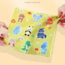 1 套婴儿蒙特梭利软纸巾盒玩具感官学习布玩具多功能彩色纸巾盒玩具适合婴儿，圣诞节