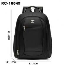Unisex Travel Backpack Steel Cable Stylish Modern RC1001-1007 - Negro - Ver 2