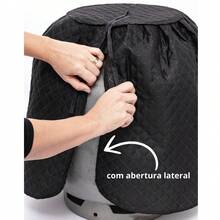 2 件套厨房套件，带水罐和煤气罐盖、袋子、收纳袋、储物袋 - 黑色 - 查看 2