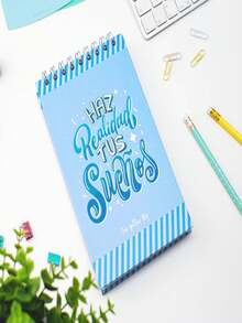 Libreta de Notas, Pasta Dura, Hojas de Punto, Azul - Azul - Ver 4