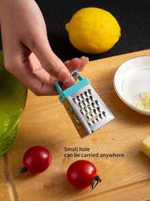 1个不锈钢迷你奶酪刨丝器，颜色随机，创意盒形刨丝器，适用于刨奶酪、生姜、蔬菜，四面不锈钢蔬菜刨丝器，多功能蔬菜刨丝器，厨房工具 - 彩色 - 查看 6
