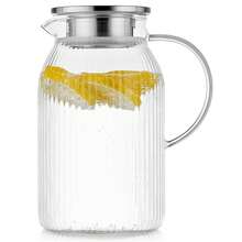 Jarra Twinkle de Vidro Borossilicato Canelado com Tampa em Aço Inox 1,5L - Fracalanza - Multicolorido - Visão 6