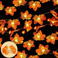 1 Pc 59.06/115.11/236.22in Maple Leaf String Lights, Thanksgiving Fall Decorations, Thanksgiving Decorations, Home Harvest Decorations, Home Decorations, Holiday Decorations, Party Decorations, Halloween Holiday Supplies, Holiday Decorations, Scene Decorations, Yard Decorations, Yard Supplies, Party Decorations Halloween Decoration Room Decor Halloween Garden Decor For Gift Fairy Holiday Decor Festival Decor