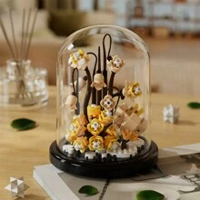 DIY Flower Building Blocks Set,Mixed Color,ABS Material,3D Flower Craft Kit - Rose,Lotus,Sunflower,Blue Dahlia,Home/Office Desk Decor,Perfect Gift For Valentine's Day,Birthday,Anniversary,Christmas,Mother's Day,Teacher's Day,Craft Set,Fantasy,Gift Set,Building Blocks,Music,Diy Kit,Valentine's Day Gifts,Constructor,Valentine's Day,Jelly Blocks,Book Nook Kit,Flower Building Set