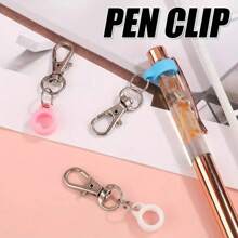 3pcs/6pcs Multi-Color Pen Holders With Badge Reel Clips - Silicone & Zinc Alloy, Secure Pocket Clip For Highlighters And Writing Instruments (Pens Not Included) Back To School - Multicolor - View 8