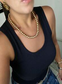 Vintage Gold Ball Necklace Ball 10 - Vàng - Xem 1