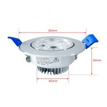 Froadp 20x Extra Flat Recessed Led Spotlight 3W Led Recessed Bathroom Spotlight Ultra-Thin Warm White IP44 For Bathroom Kitchen Living Room - White - View 5