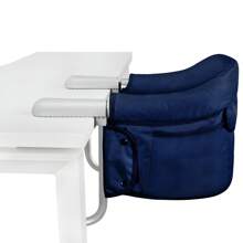 Froadp Baby Table Seat Booster Child Chair Foldable High Chair With Non-Slip Handle & Belt & Storage Bags Child High Chair For 2-8cm Thick Table - 藍色 - 查看 3