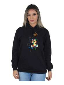 Women's Sweatshirt Printed Casual Funny Bear Cold Weather Top - 黑色 - 查看 1