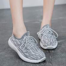 Unisex Non-Slip Breathable Mesh Tennis Shoes - 灰色 - 查看 3