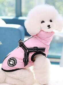 2-In-1 Pet Winter Jacket And Harness Coat, Turtleneck Vest, Thick Autumn/Winter Clothing