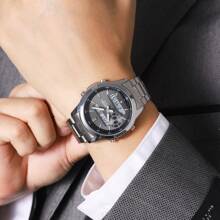 SKMEI 2284 金属多功能模拟数字世界时间钢表防水运动手表男士 Jam Tangan - 均碼 - 查看 11