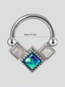 1 pieza Pendiente de cartílago, hélix, oreja tragus, nariz de acero inoxidable con diseño de araña, murciélago, serpiente, estrella