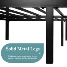 HOOMIC Full Size/Queen Size Canopy Bed Frame, Enhanced 4-Poster, 3-Metal Crossbar, No Box Spring Needed, Easy Assembly, Black/White * Bed Frame Queen Queen Bed Frame Bed Frame Full Full Size Bed Frame King Size Bed Frame Twin Bed Frame Room Decor Home Decor Christmas Decor Bedroom Decor Valentine Day Decor Storage Living Room Decor Furniture House Decor - 黑色 - 查看 4