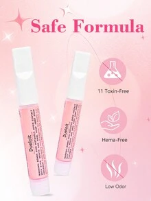 12支装专业美甲胶水套装，适用于指甲板、亚克力指甲板、按压式美甲片 - 大容量、超强粘性、快干持久、易于开启 - 粉色 - 查看 7