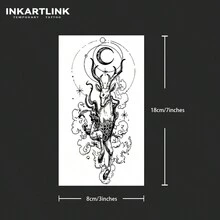 INKARTLINK Revolutionary Tattoo Technology: Semi-Permanent Tattoos, Realistic Tattoo, Stag, Moon, Heartbeat Tattoo, Temporary Tattoo, Waterproof, Authentic Tattoo Appearance, Niche Design Tattoo, Fruit, Plant Tattoo - Black - View 4