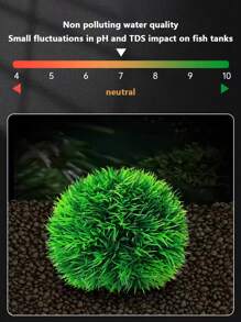 水族箱景觀裝飾，合成塑料草球、草堆，塑料水生植物，魚缸景觀，非真實植物，微景觀裝飾，人工花卉和小草飾品 - 彩色 - 查看 5