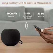 ltavoz Bluetooth inalámbrico portátil, exquisito y compacto - Negro - Ver 3