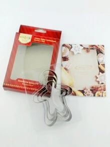 Set de 3 piezas de herramientas de repostería de acero inoxidable para Navidad, cortador de galletas de hombre de jengibre DIY, decoraciones navideñas, pijamas navideños, regalos navideños, decoración navideña