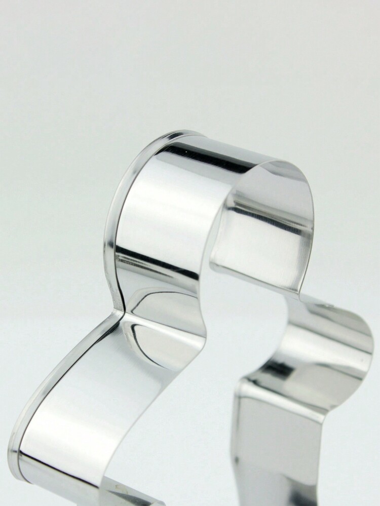 1 Set/2 Sets Christmas Stainless Steel Baking Tools, DIY Gingerbread Man Cookie Cutter - Silver - View 5