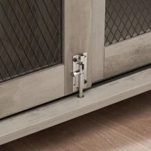 Farmhouse Dog Crate Crate Furniture With Removable Dividers For Indoor Use, Grey - 灰色的 - 查看 11