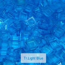 200块1x1透明彩色积木，光滑表面，DIY益智创意玩具配件，兼容3070，冬季礼物 - 無色 - 查看 15