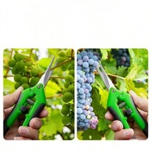 6.5 Inch Gardening Scissors Hand Pruner Pruning Shears Trimming Scissors With Straight Elbow Stainless Steel Blades For Plant