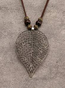 1 件复古波西米亚串珠镂空叶吊坠项链，时尚万圣节节日礼物装饰，男女通用珠宝，学生纪念品礼物 - 串珠款 - 查看 20
