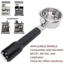 1pc 58mm 3 Ears Thép không gỉ không đáy Portafilter, Tay cầm cốc lọc cà phê thay thế cho Barsetto BA101 BA102 Calphalon Temp IQ - Nhiều màu - Xem 1