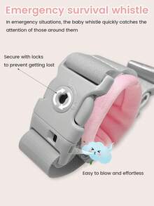 2-In-1 Child Anti-Lost Wristband With Traction Rope, Baby Anti-Lost Bracelet With Lockable Buckle, Harness Strap And Night Light, Prevent Children From Getting Lost - Baby Blue - View 5