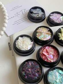 1 Gói Mảnh Vỏ Tự Nhiên Mỏng Nhiều Màu Sắc Ba Chiều Aurora, Trang Trí Móng Tay Tự Làm, Phong Cách Nhật Bản & Hàn Quốc Cổ Điển Hình Trái Tim Bằng Laser, Dành Cho Phụ Nữ, Mẹ, Chị Em Gái, Vợ, Người Yêu, Đám Cưới, Tiệm Làm Móng - Nhiều màu - Xem 5