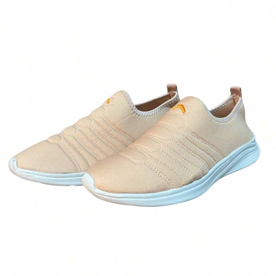 Easy-On Half-Shoe Sneakers For Adults, Sports, Lightweight, Non-Slip, Soft, Comfortable Sole - Nude - 查看 1