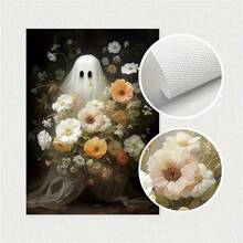 Juego de 3 piezas de arte de pared de lienzo fantasmal caprichoso - sin marco, pósteres modernos de decoración gótica para el estudio, el hogar, la oficina y la sala de estar - ML1167 (sin marco) - Ver 4