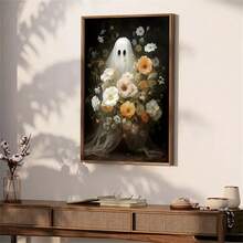 Juego de 3 piezas de arte de pared de lienzo fantasmal caprichoso - sin marco, pósteres modernos de decoración gótica para el estudio, el hogar, la oficina y la sala de estar - ML1167 (sin marco) - Ver 7